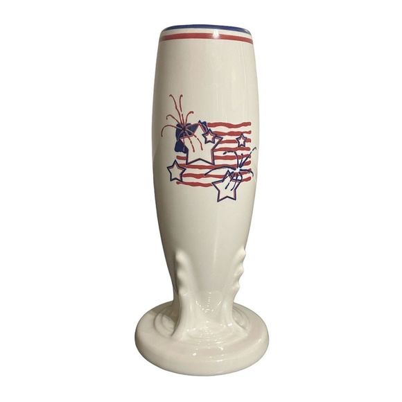 Fiestaware Other - FiestaWare Bud Vase Americana Stars and Stripes Red White Blue